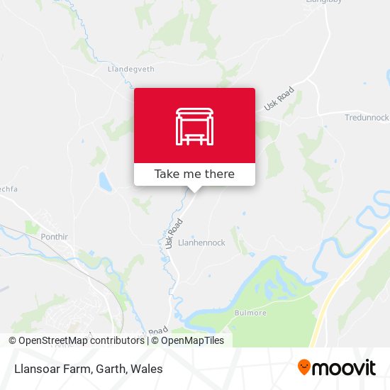 Llansoar Farm, Garth map