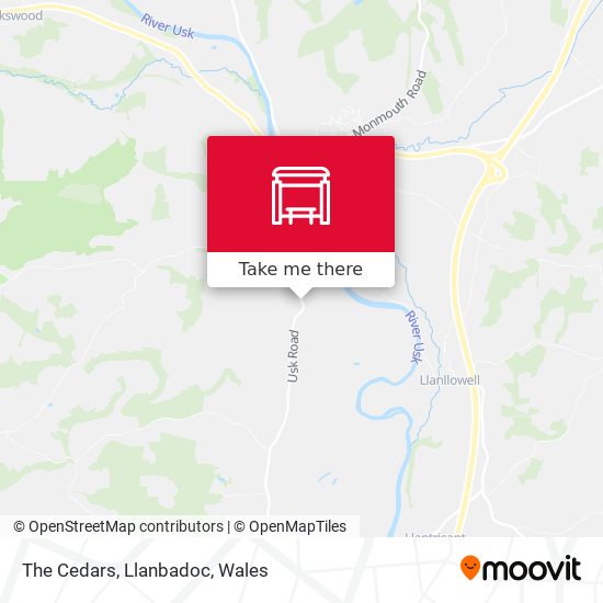 The Cedars, Llanbadoc map