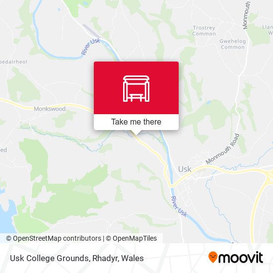 Usk College Grounds, Rhadyr map