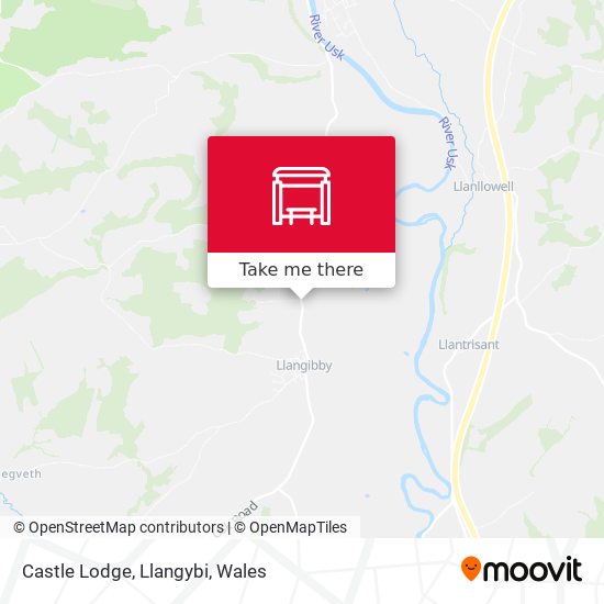 Castle Lodge, Llangybi map