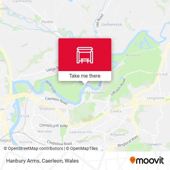 Hanbury Arms, Caerleon map