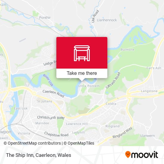 The Ship Inn, Caerleon map