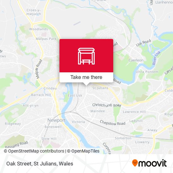 Oak Street, St Julians map