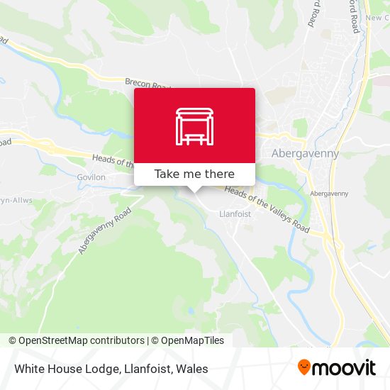 White House Lodge, Llanfoist map