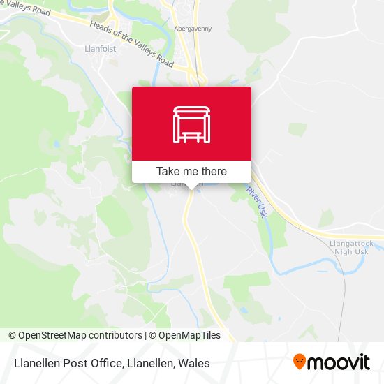 Llanellen Post Office, Llanellen map