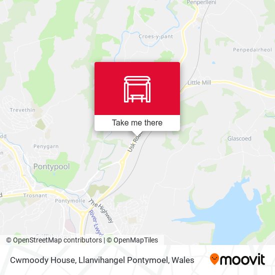 Cwmoody House, Llanvihangel Pontymoel map