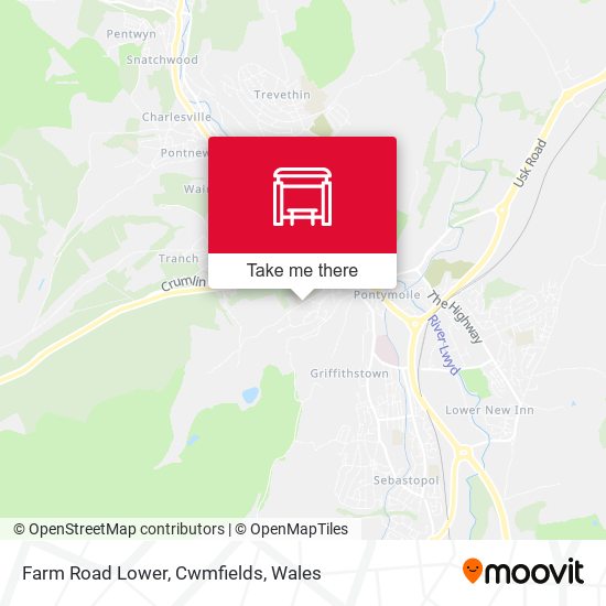 Farm Road Lower, Cwmfields map