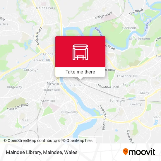 Maindee Library, Maindee map