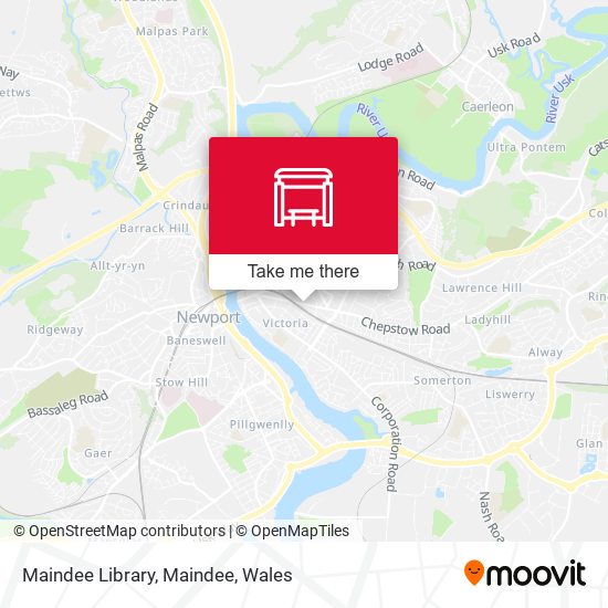 Maindee Library, Maindee map