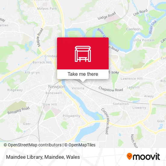 Maindee Library, Maindee map