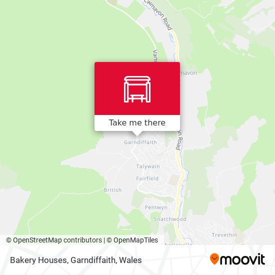 Bakery Houses, Garndiffaith map