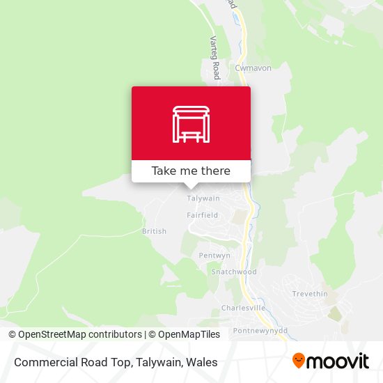 Commercial Road Top, Talywain map