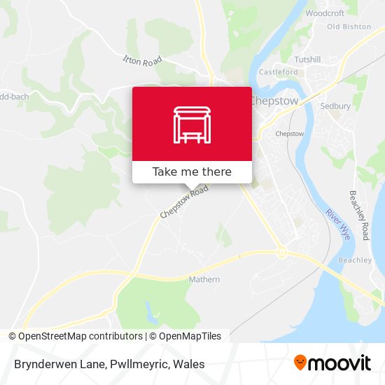 Brynderwen Lane, Pwllmeyric map
