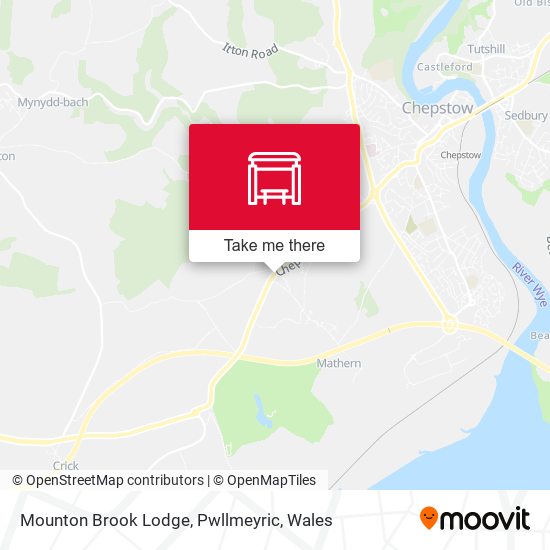 Mounton Brook Lodge, Pwllmeyric map