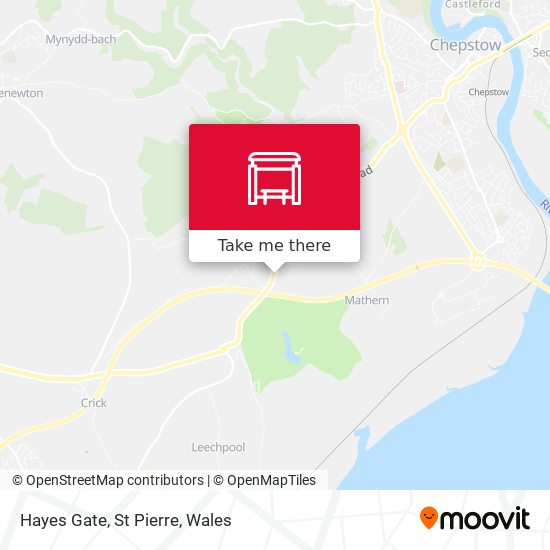 Hayes Gate, St Pierre map