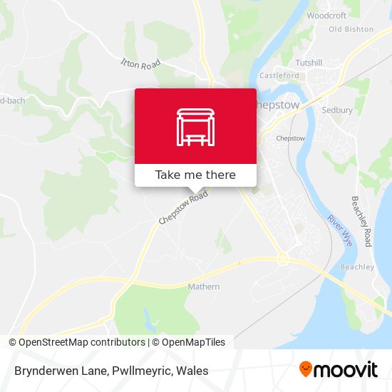 Brynderwen Lane, Pwllmeyric map