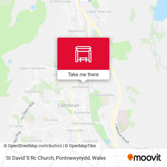 St David`S Rc Church, Pontnewynydd map