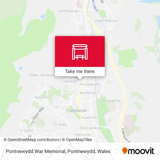 Pontnewydd War Memorial, Pontnewydd map
