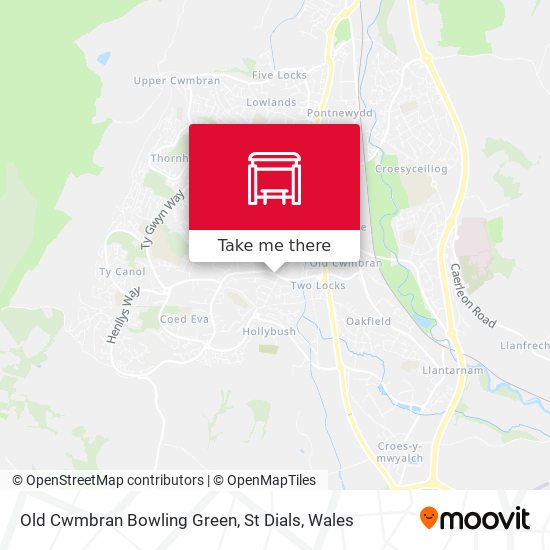 Old Cwmbran Bowling Green, St Dials map