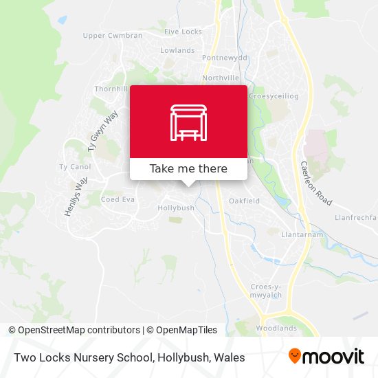 Two Locks Nursery School, Hollybush map