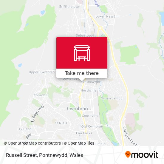 Russell Street, Pontnewydd map