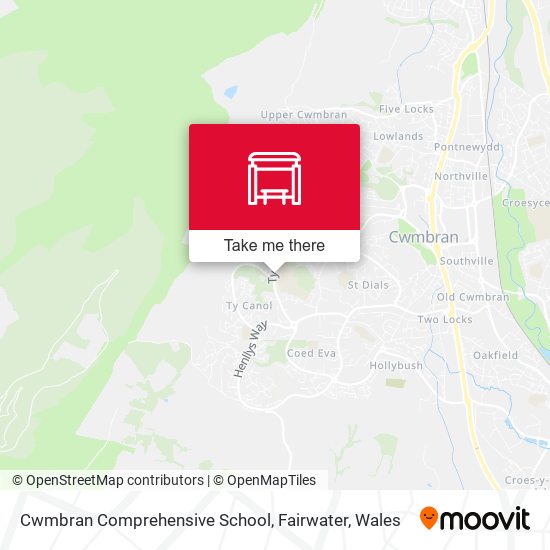 Cwmbran Comprehensive School, Fairwater map