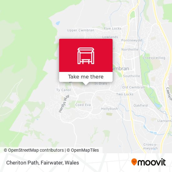 Cheriton Path, Fairwater map