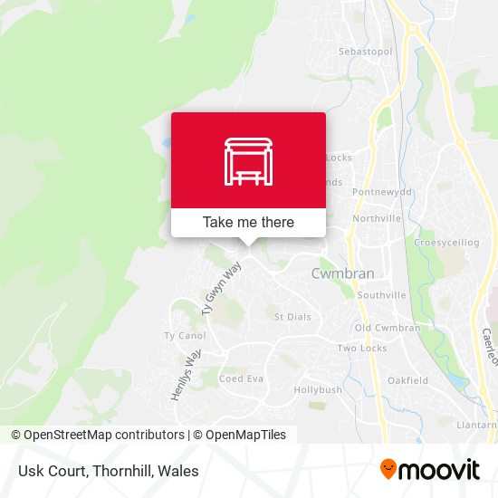 Usk Court, Thornhill map
