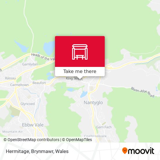 Hermitage, Brynmawr map