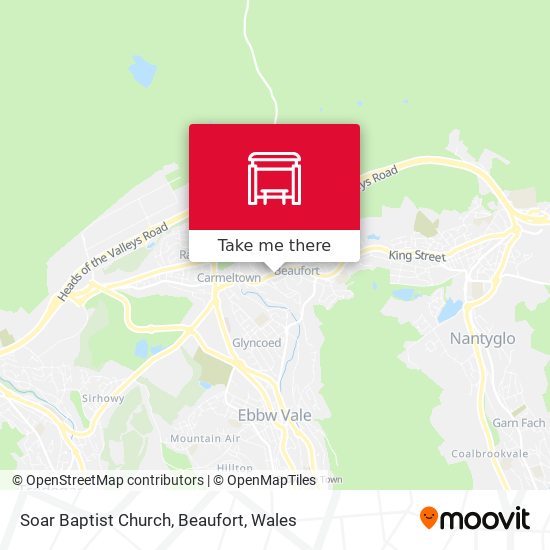Soar Baptist Church, Beaufort map