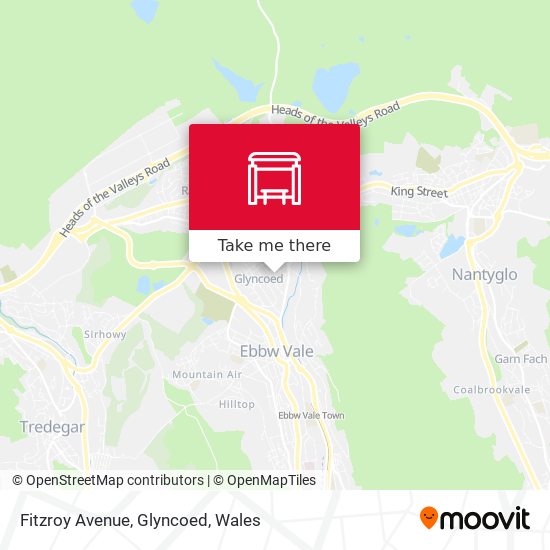 Fitzroy Avenue, Glyncoed map