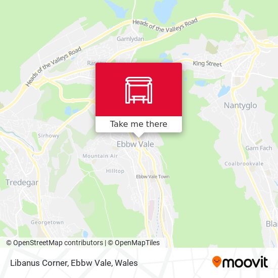 Libanus Corner, Ebbw Vale map