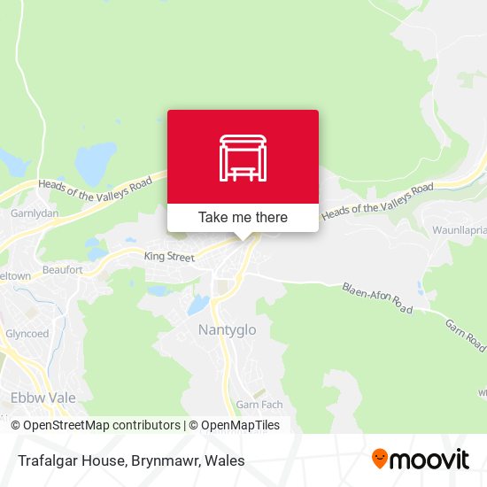 Trafalgar House, Brynmawr map