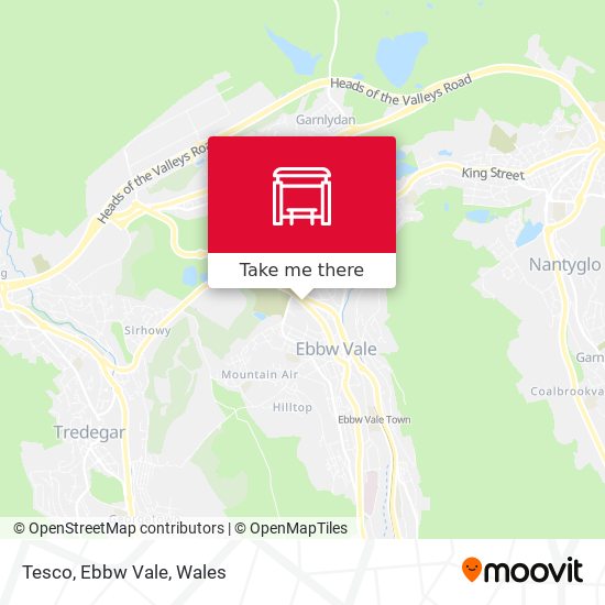 Tesco, Ebbw Vale map