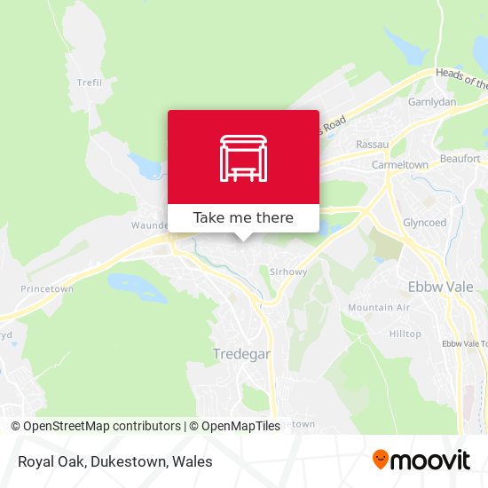 Royal Oak, Dukestown map