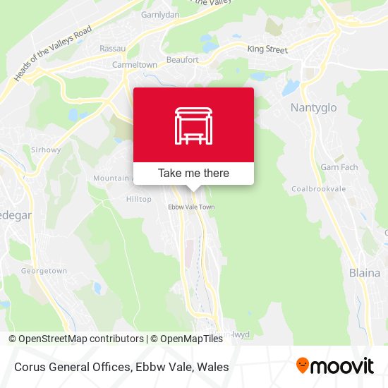 Corus General Offices, Ebbw Vale map