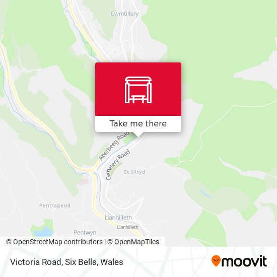 Victoria Road, Six Bells map