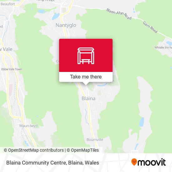 Blaina Community Centre, Blaina map