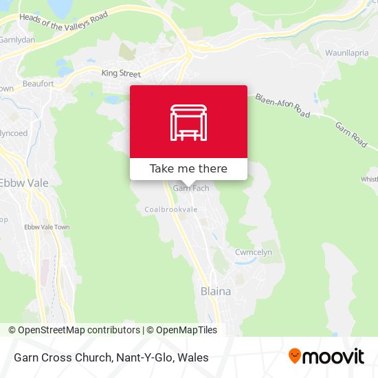 Garn Cross Church, Nant-Y-Glo map