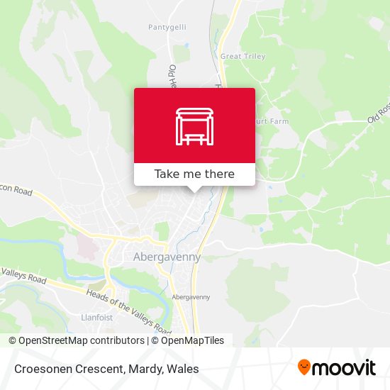 Croesonen Crescent, Mardy map