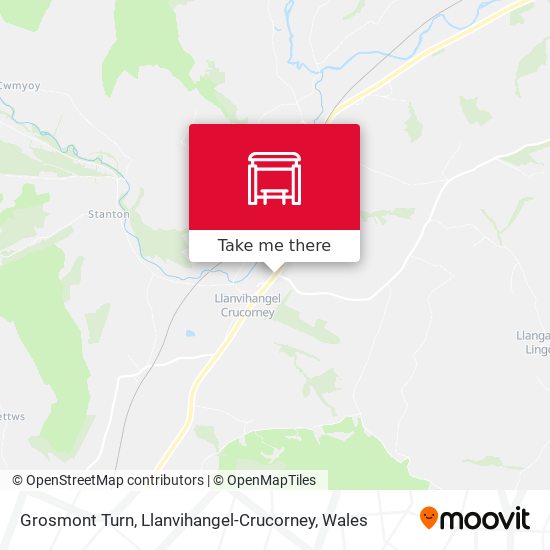 Grosmont Turn, Llanvihangel-Crucorney map