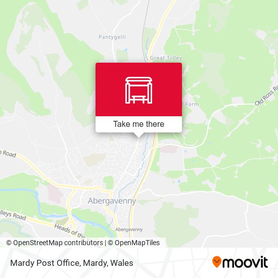 Mardy Post Office, Mardy map