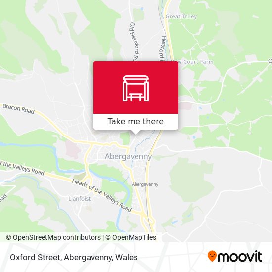 Oxford Street, Abergavenny map