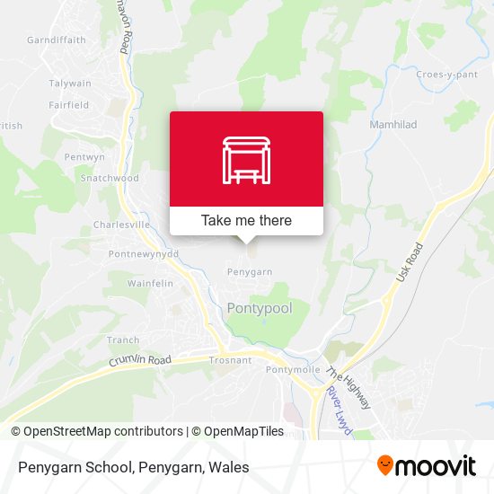 Penygarn School, Penygarn map