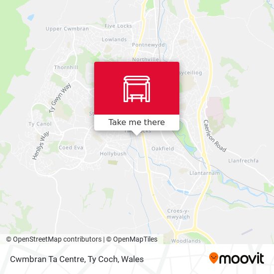 Cwmbran Ta Centre, Ty Coch map