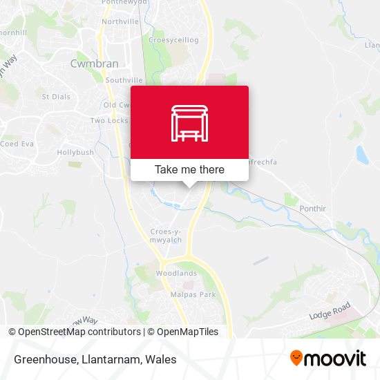 Greenhouse, Llantarnam map