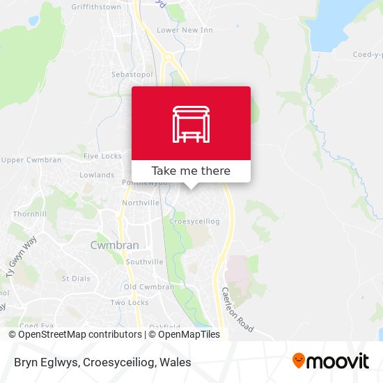 Bryn Eglwys, Croesyceiliog map
