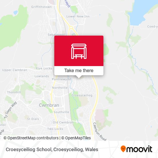 Croesyceiliog School, Croesyceiliog map
