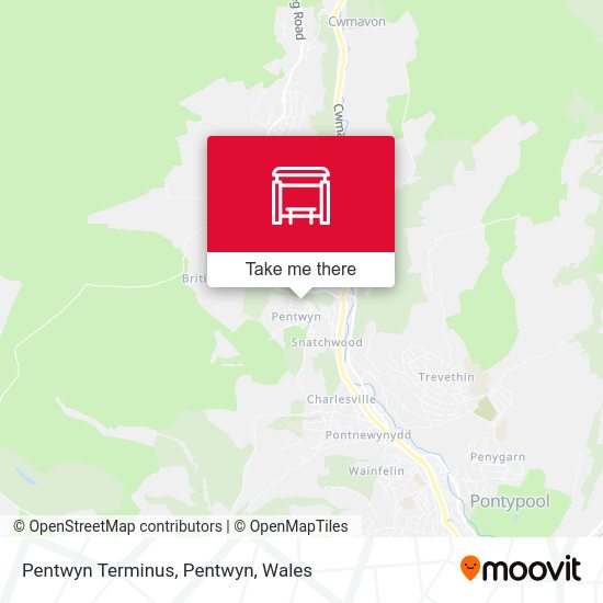 Pentwyn Terminus, Pentwyn map