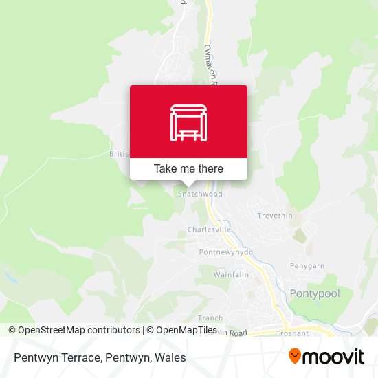 Pentwyn Terrace, Pentwyn map